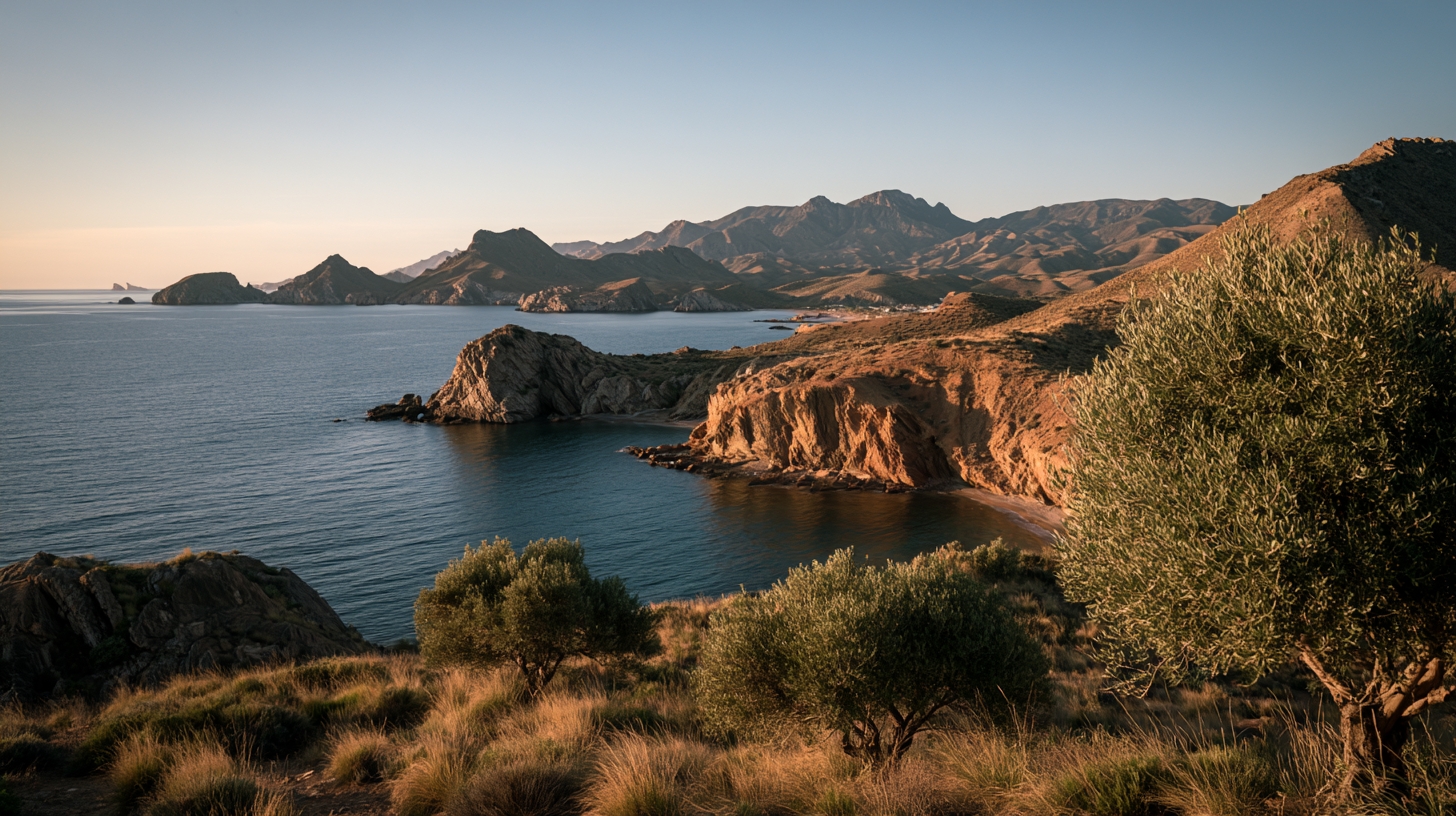 The mountains meeting the sea on the Costa Tropical